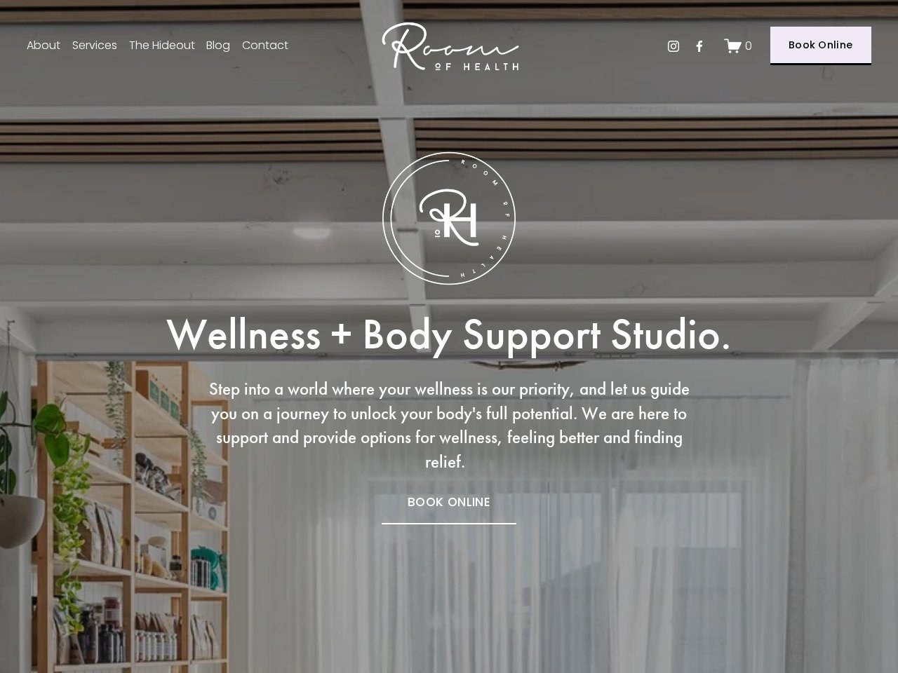 Room of Health website design preview