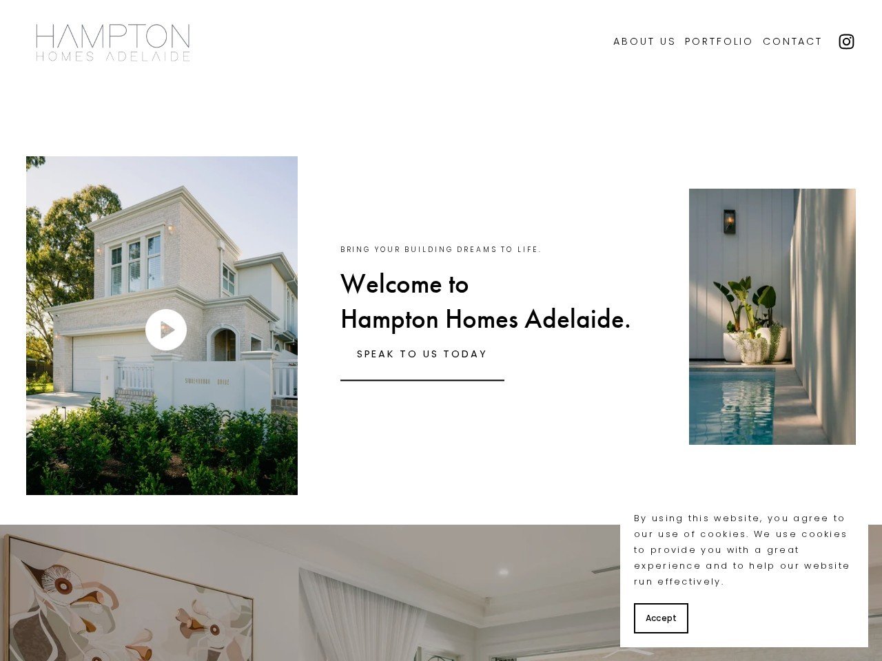 Hampton Homes Adelaide website design preview