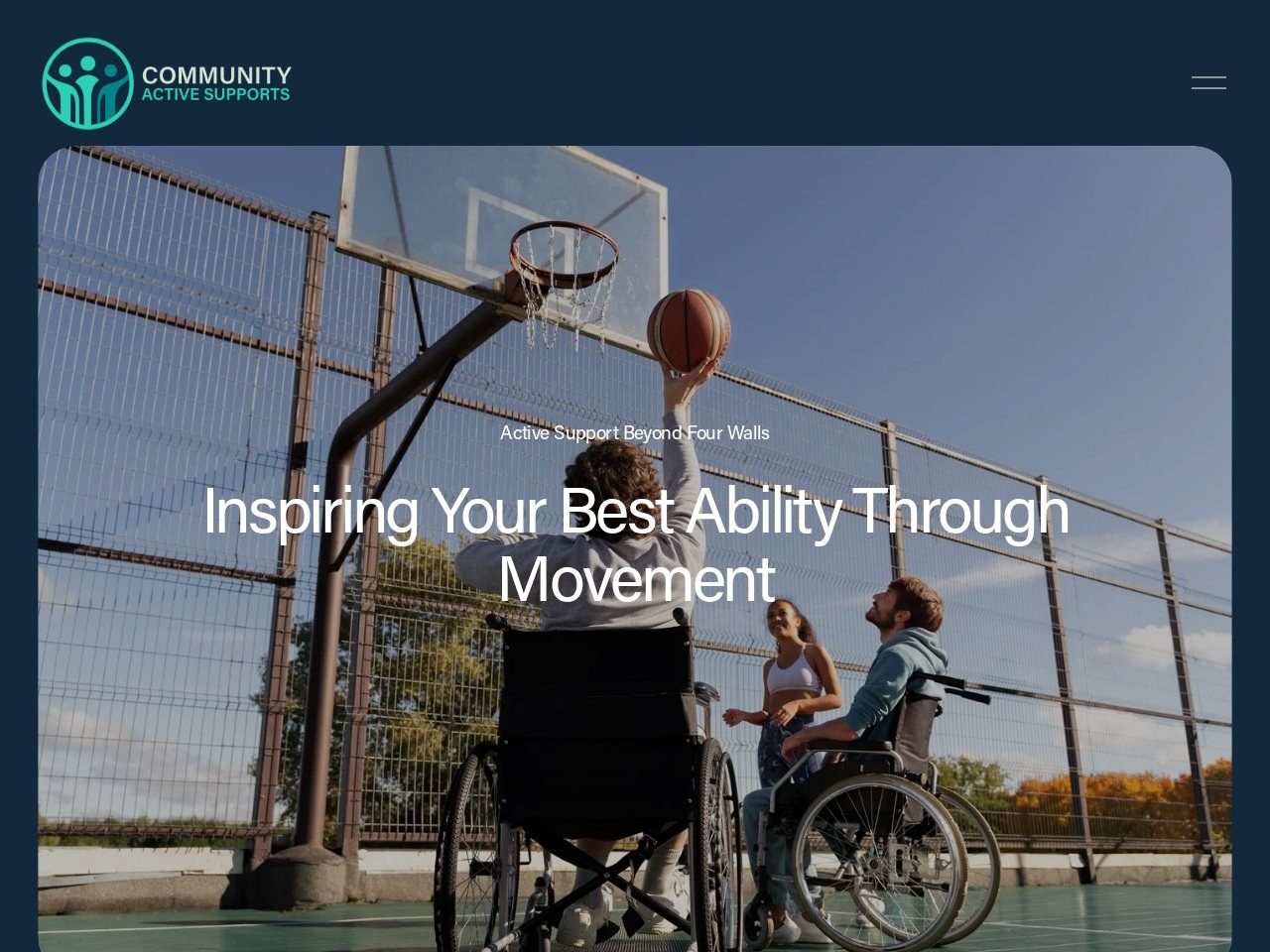 Community Active Supports website design preview
