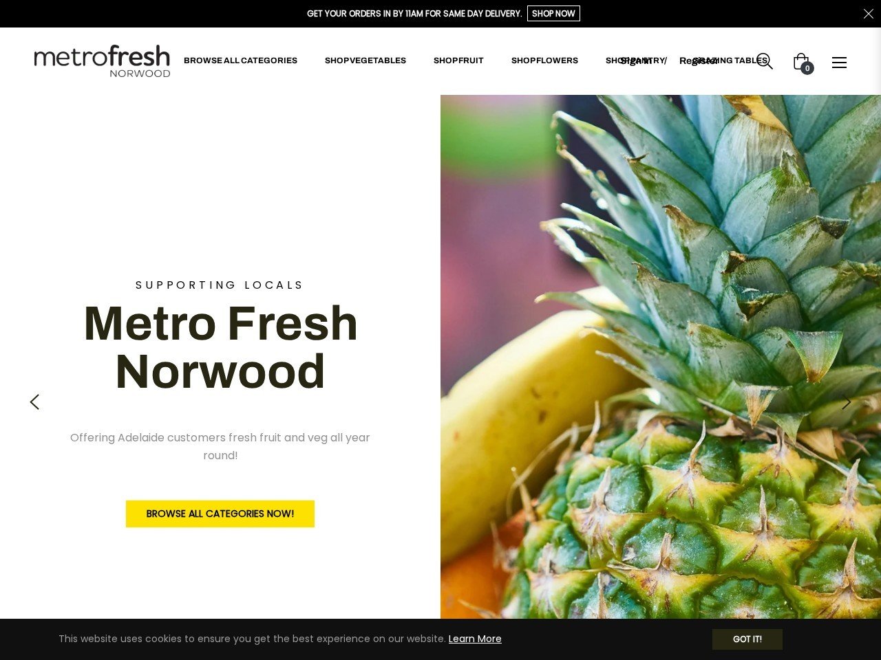 Metro Fresh Norwood website design preview