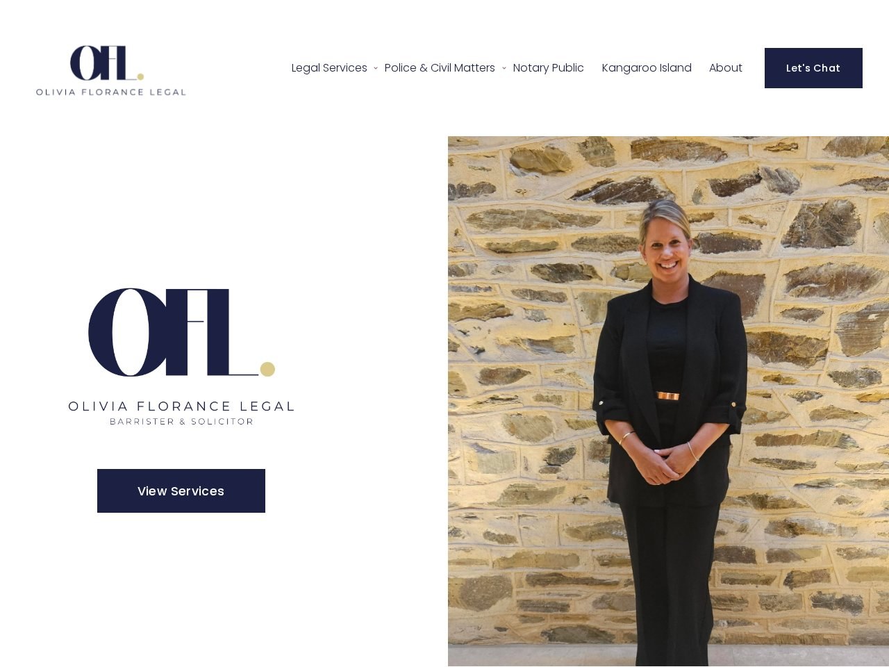 Olivia Florance Legal website design preview