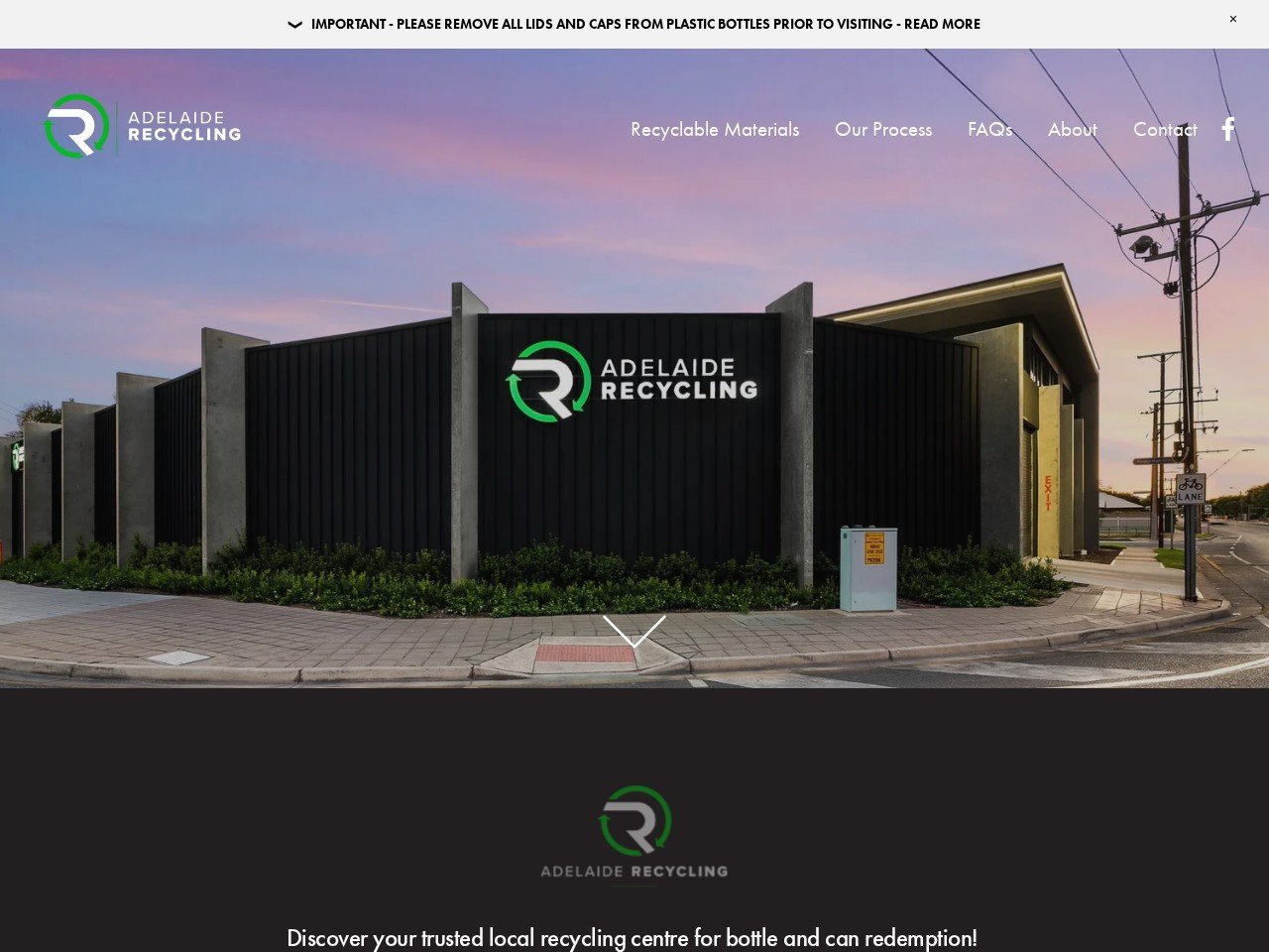 Adelaide Recycling website design preview