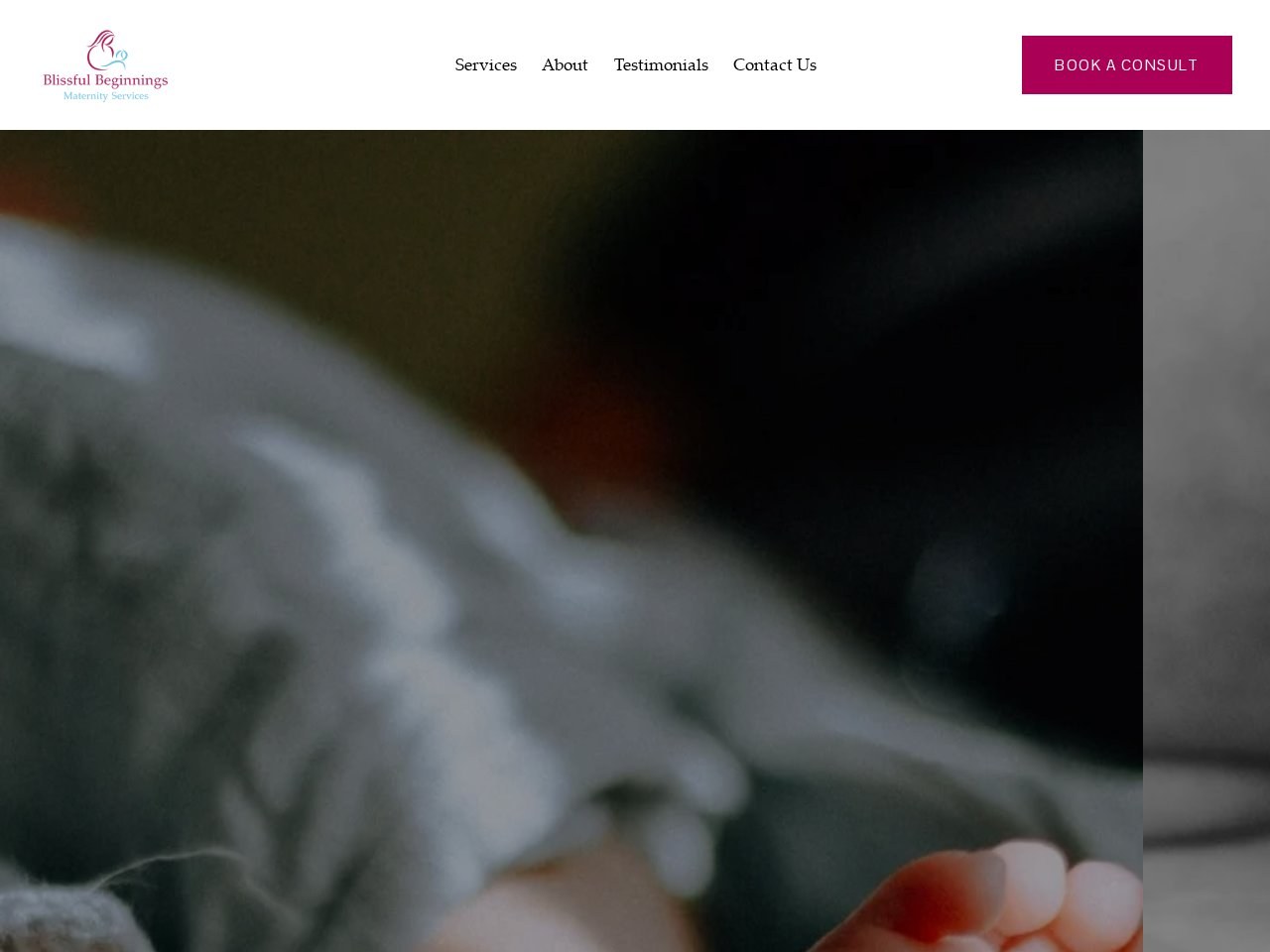 Blissful Beginnings website design preview